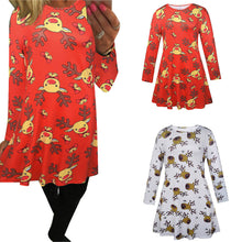 Xmas Print Swing Dress