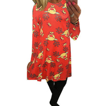 Xmas Print Swing Dress